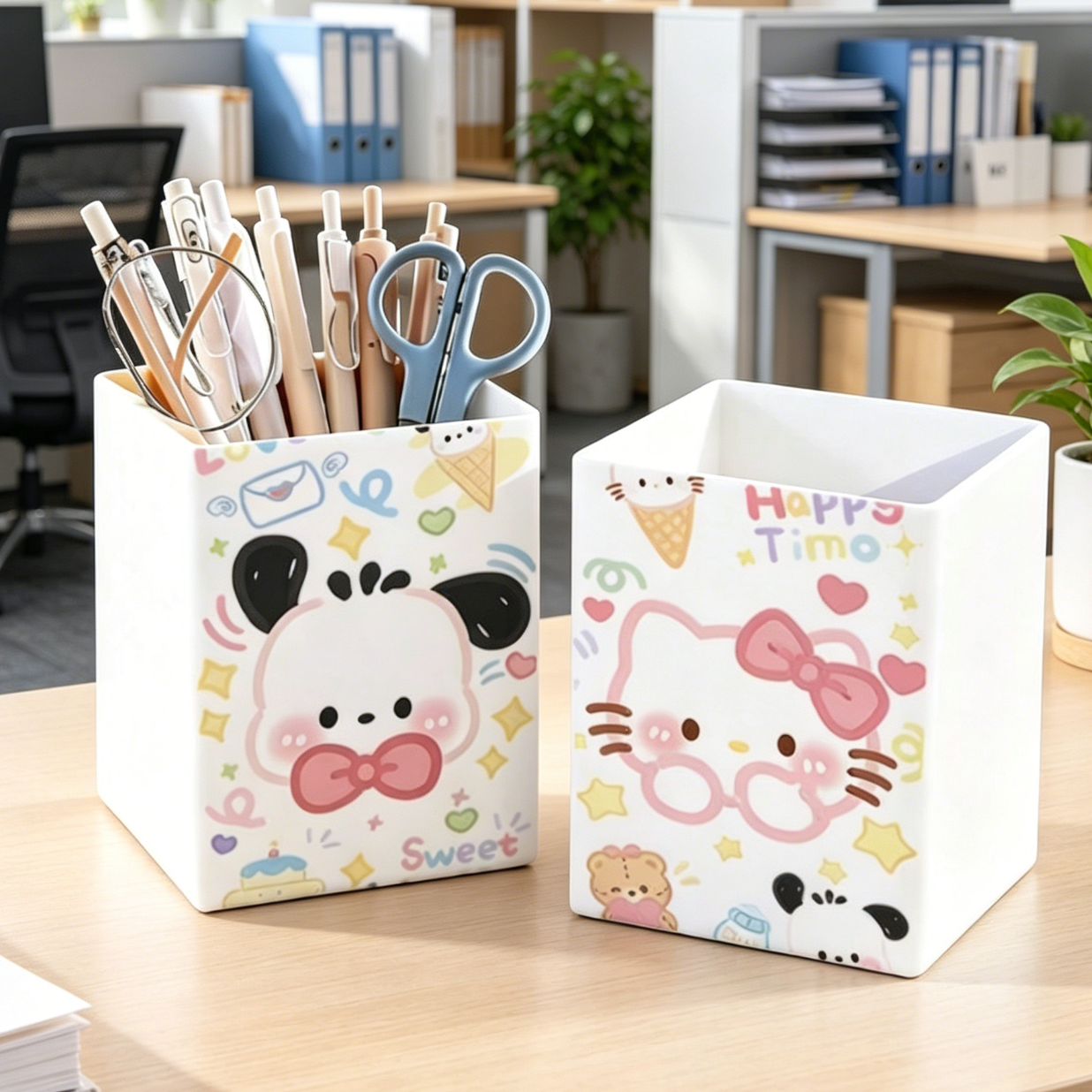 Hello Kitty INS cute desk pen holder