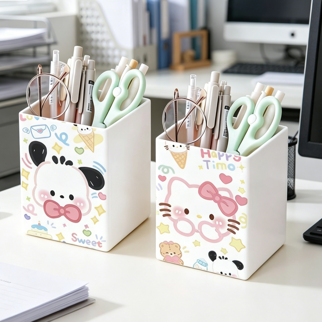 Hello Kitty INS cute desk pen holder