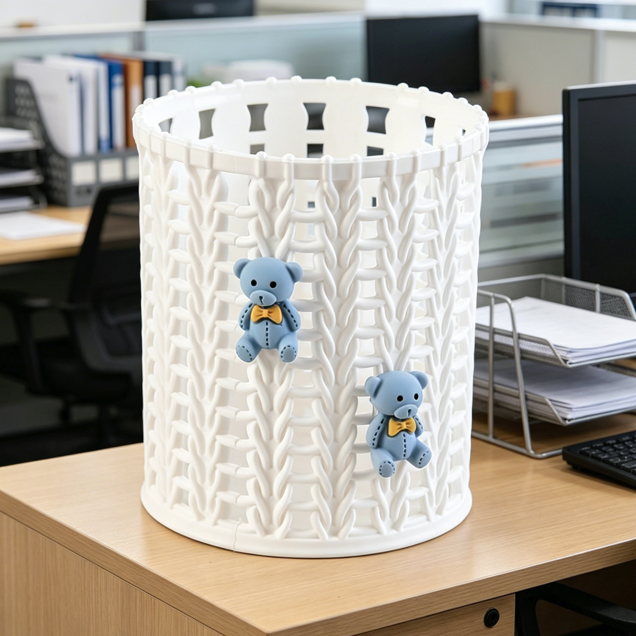 Cartoon mini creative plastic pen holder